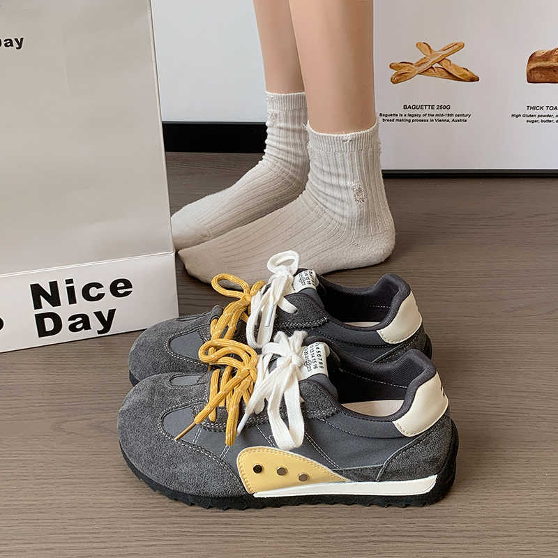 Shock Absorbing Gym Trainers - 女性用、快適な履き心地のエアクッション入りランニングシューズ。衝撃吸収性に優れ、耐久性のあるEVAソールを採用。ジムでのトレーニング、ロードランニング、普段使いに最適な、トレンド感のあるアスレチックスニーカー。