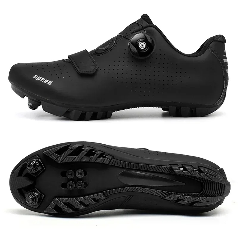 Running Shoes - ユニセックスMTBシューズ サイクリングシューズ クリート付き メンズ マウンテンバイク レディース