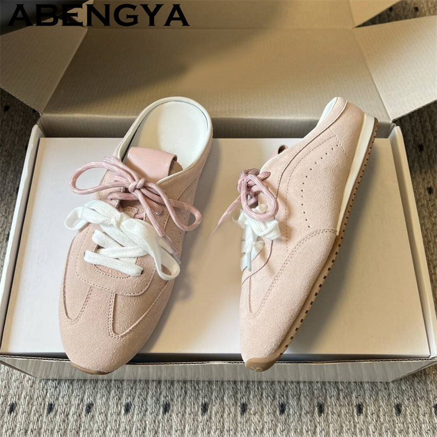 女性のレースアップカジュアルフラットスリッパ夏通気性快適ラン - Running Shoes のレビューと価格