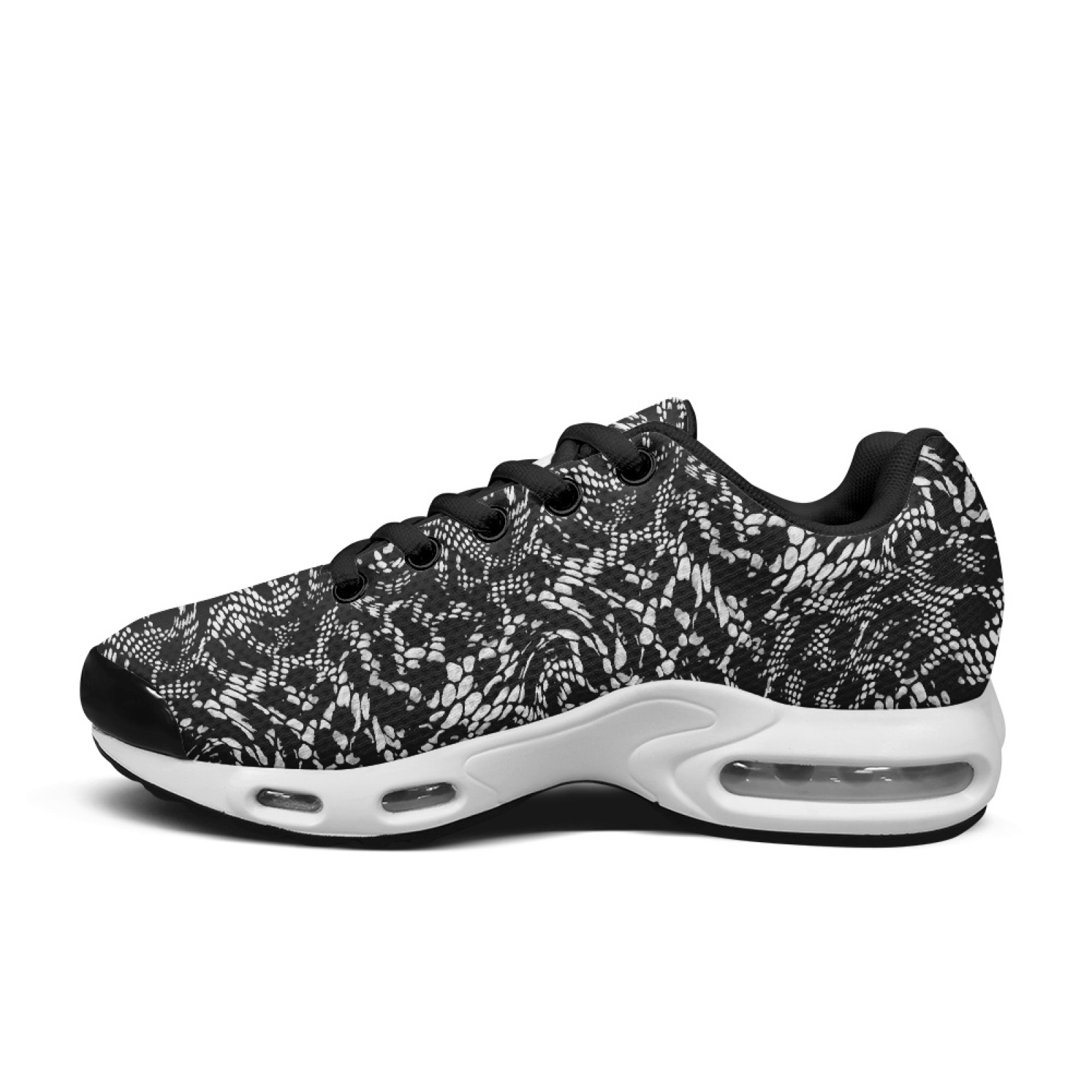 PENSTROLL スネークプリントデザイン ウォーキングシ - Knit Fabric Lace Up Sneakers のレビューと価格