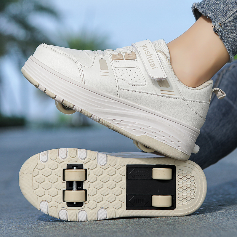男の子向けの四輪ローラーブレード、学生や子供向けの目立たない - Running Shoes のレビューと価格